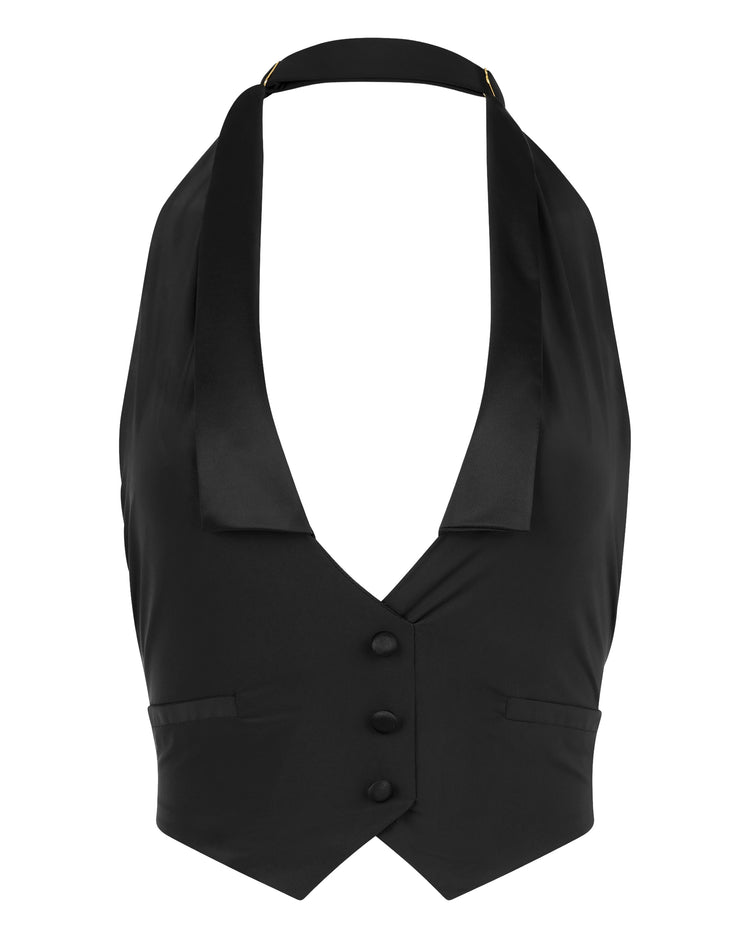 TUXEDO SWIM VEST // CAVIAR