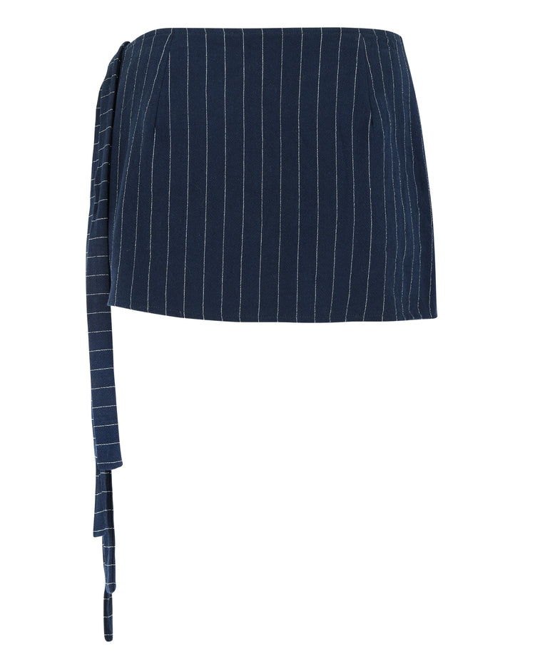 PINSTRIPE MINI SKIRT // NAVY