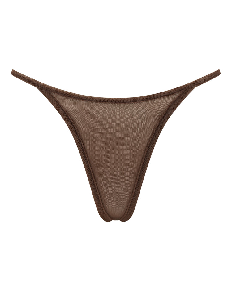 DAINTY MESH THONG // SWEET COCOA