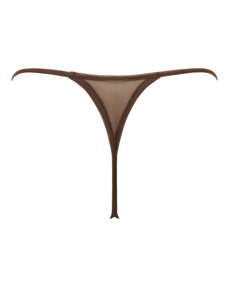 DAINTY MESH THONG // SWEET COCOA