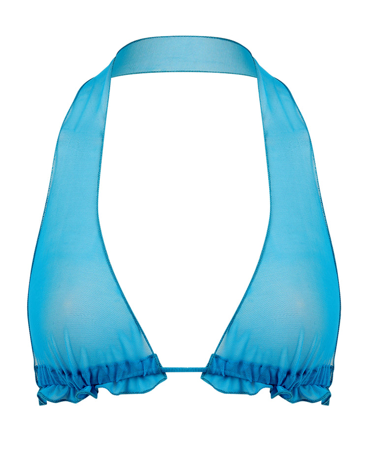 DAINTY RUFFLE BRALETTE 222 // ELECTRIC AZURE