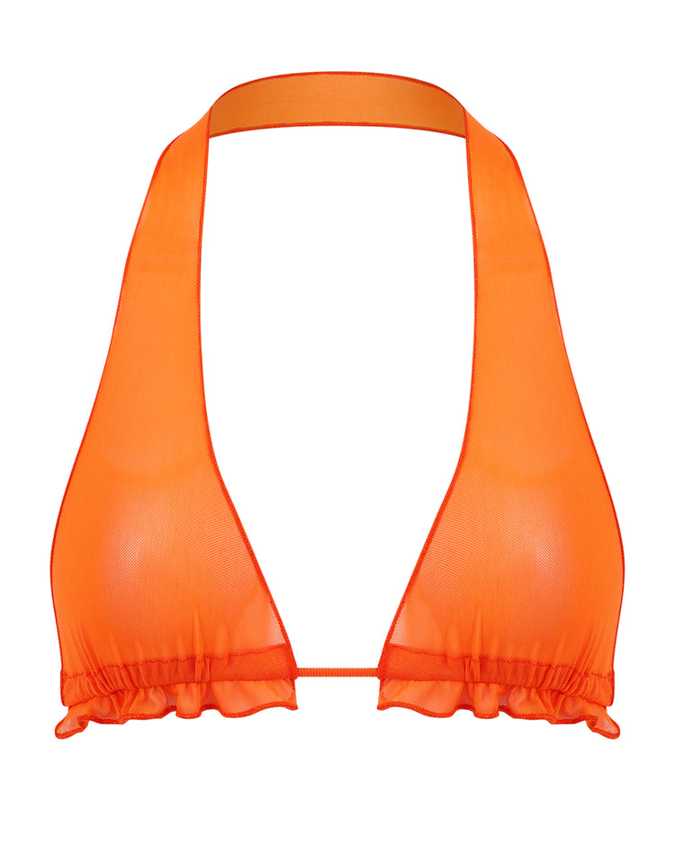 DAINTY RUFFLE BRALETTE 222 // TANGERINE SQUEEZE