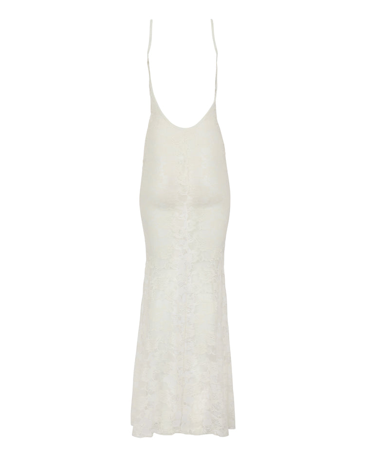 LACE SIREN SLIP DRESS // IVORY