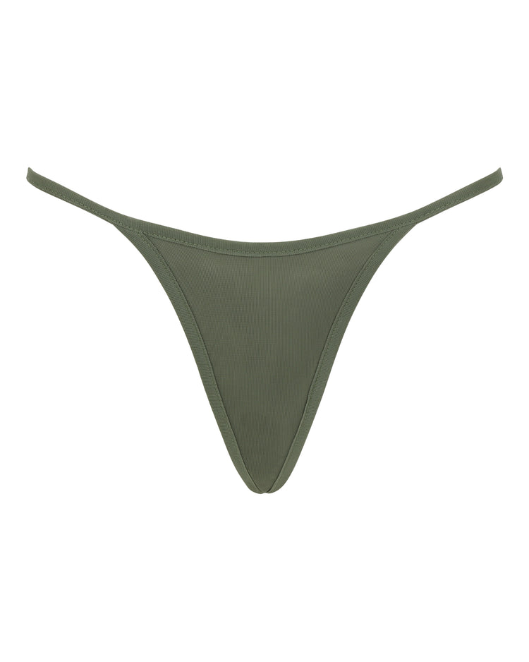 SHEER DELIGHT PANTY // SEPIA GREEN