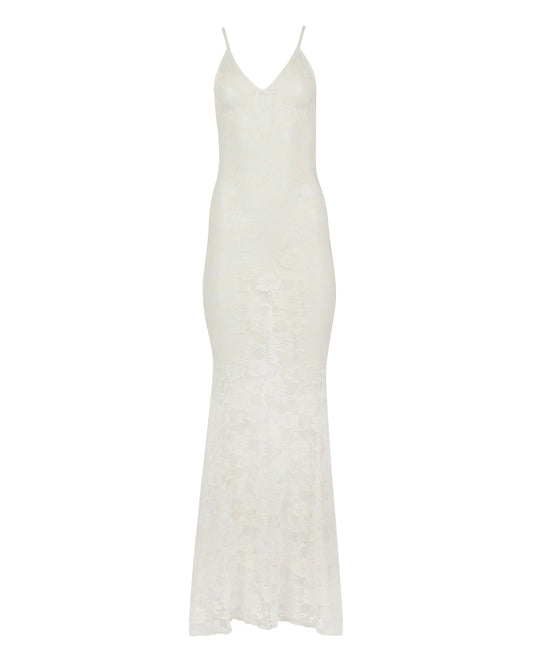 LACE SIREN SLIP DRESS // IVORY