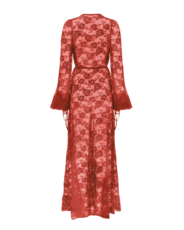 LACE GLAMOUR DRESSING GOWN // CHILI PEPPER