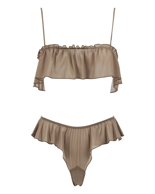 BABYDOLL TANK & TAP SHORT // SMOKE