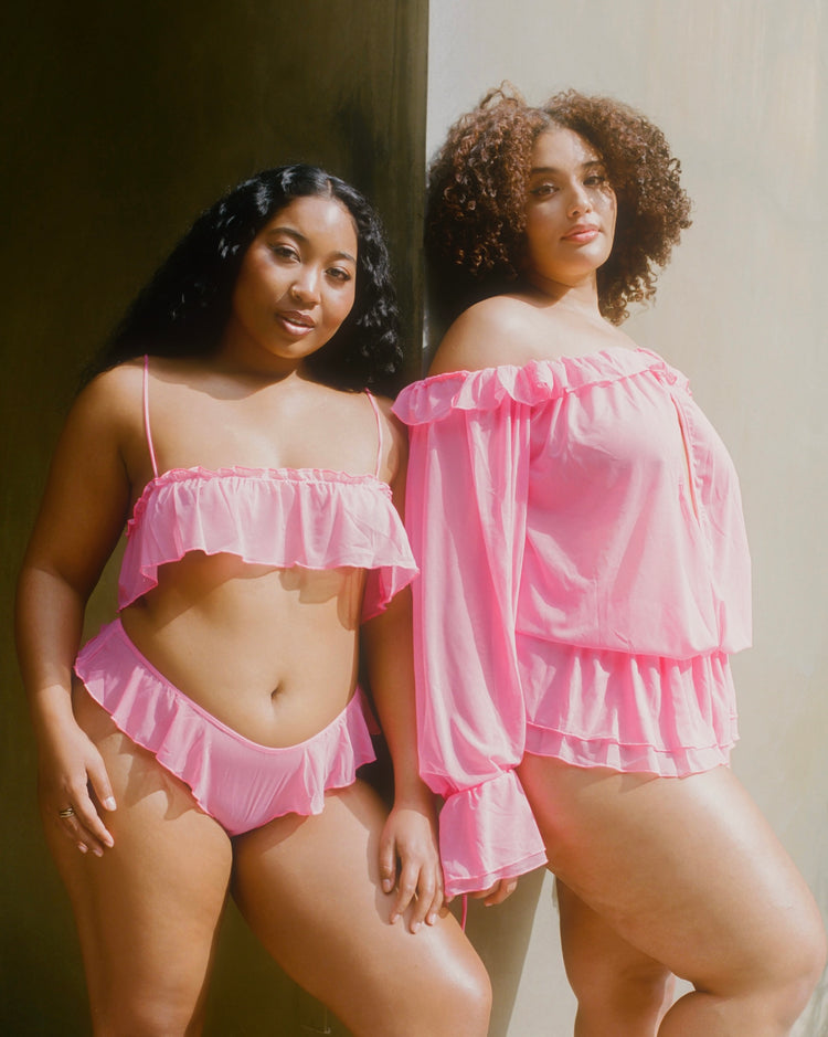 CHEEKY RUFFLE MINI 222 // PINK POPSICLE