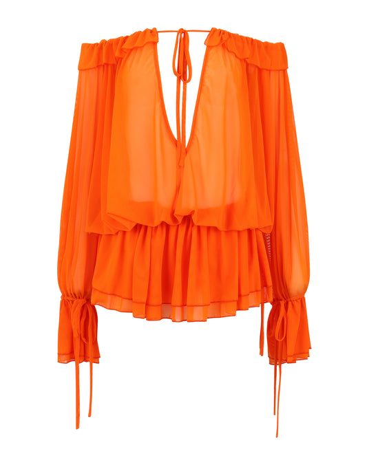 CHEEKY RUFFLE MINI 222 // TANGERINE SQUEEZE