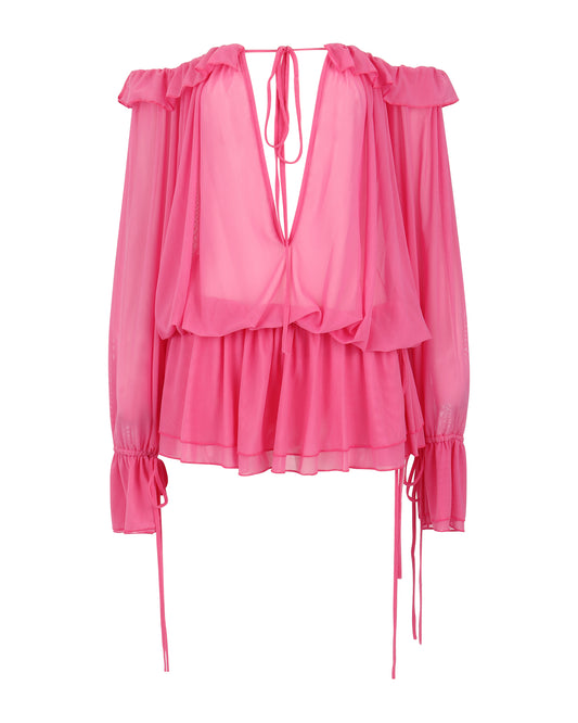 CHEEKY RUFFLE MINI 222 // PINK POPSICLE