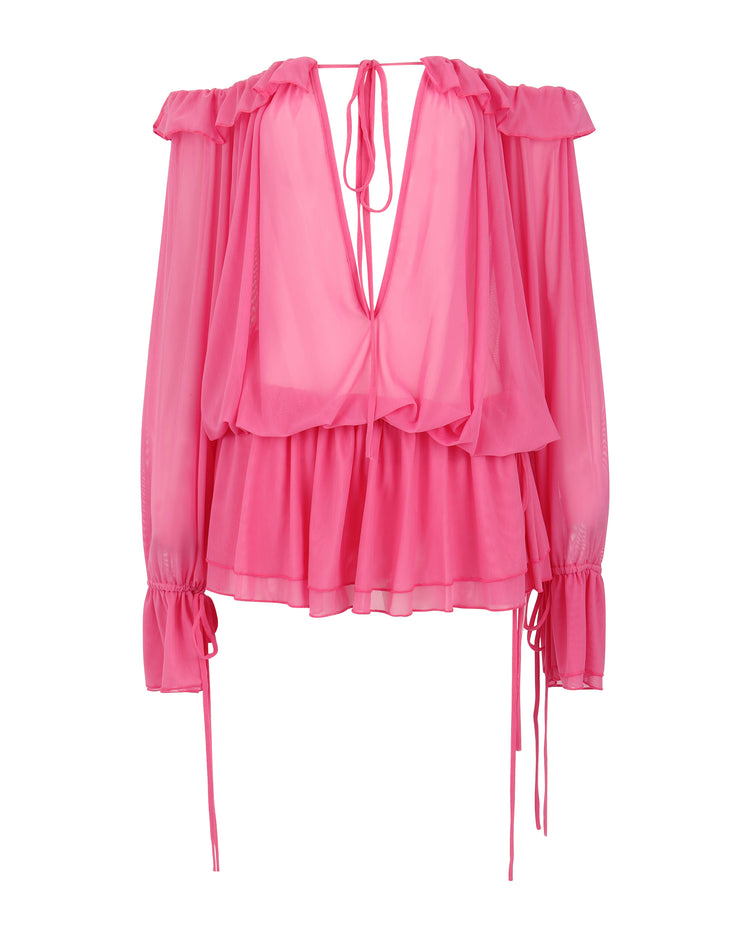 CHEEKY RUFFLE MINI 222 // PINK POPSICLE